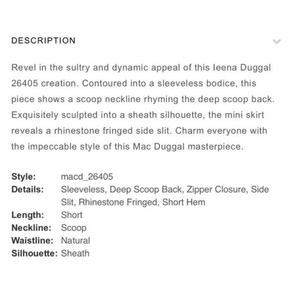 Mac Duggal Ieena 26405 White Tank Bead Fringe Mini Dress Scoop Neck Size 6 NEW - Picture 3 of 6